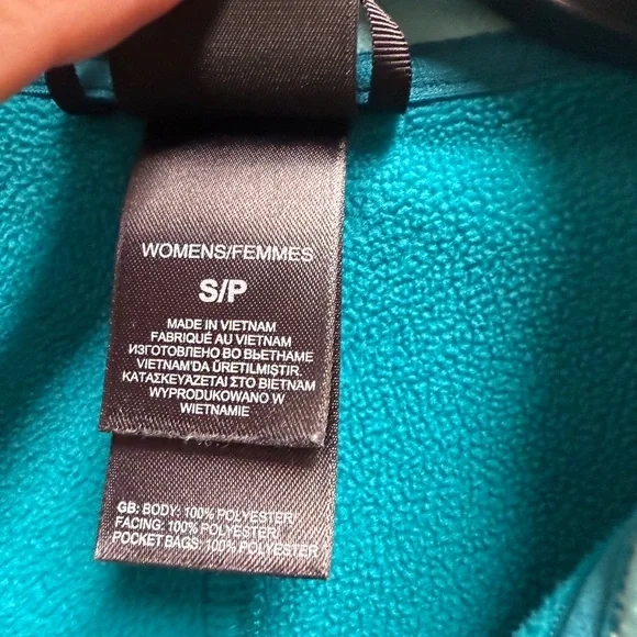 Women's The North Face Full-Zip Soft Fleece Jacket Teal Green Size Small EUC - Picture 4 of 11
